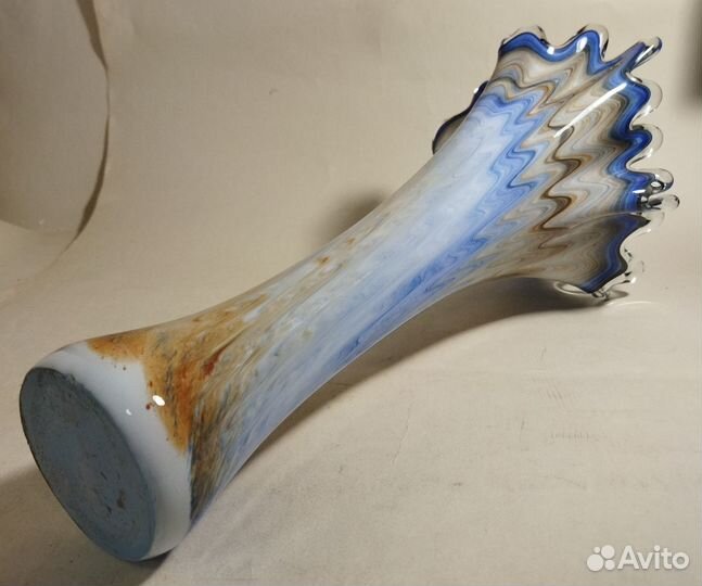 Высокая ваза 40 см. Цветное стекло СССР