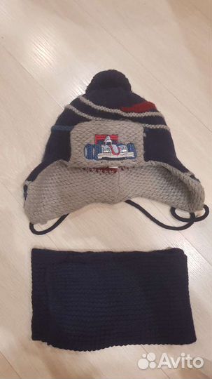 Комплект шапка и шарф р.52-54