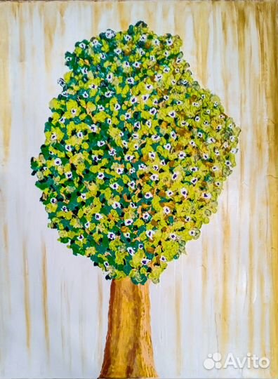 Картина интерьерная большая дерево изобилия