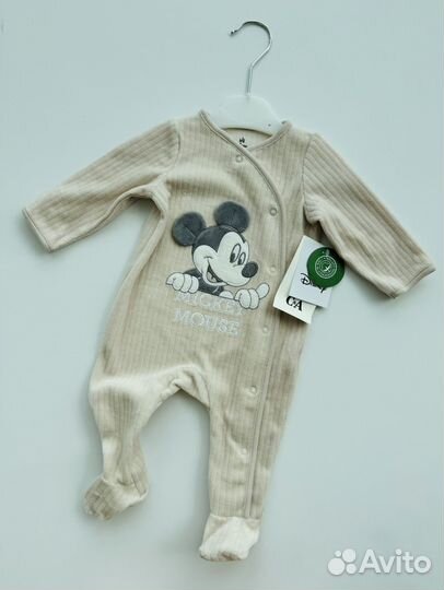 Детский велюровый комбинезон 62