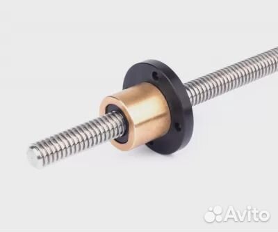 Безлюфтовая капролоновая гайка шаг 2 мм для винта