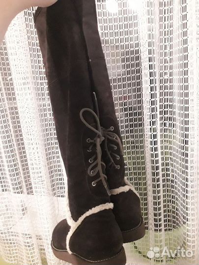Сапоги зимние нат.замша 37 размер