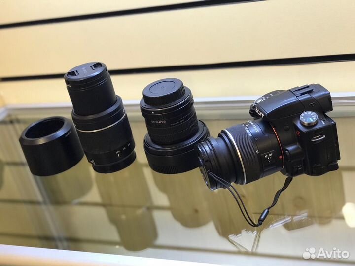 Зеркалка sony SLT-A55V +3 обьектива 2 штатива