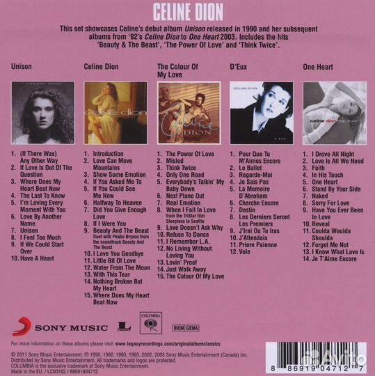 Céline Dion - Original Album Classics (5 CD)