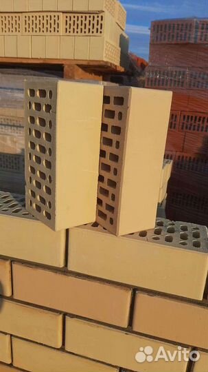 Кирпич облицовочный-полнотелый -2,1 нф блоки