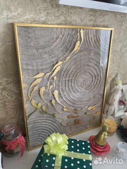 Картина панно «Золотые рыбки» 40*50 см