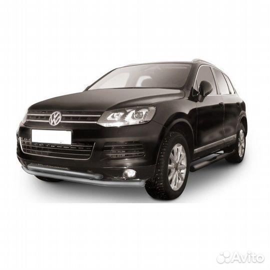 Защита переднего бампера Volkswagen touareg (2010)