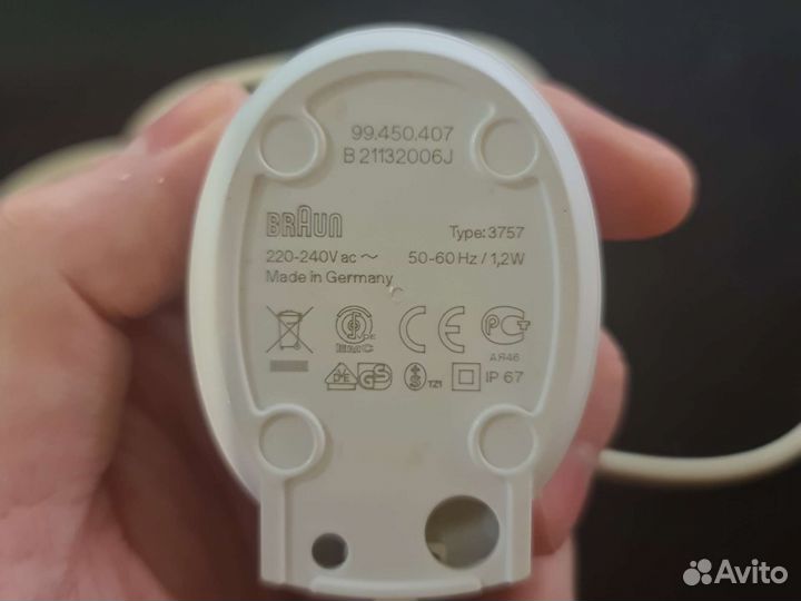 Зарядка на зубную щетку braun