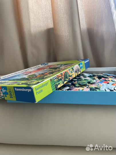 Пазлы детские динозавры 100 пазлов