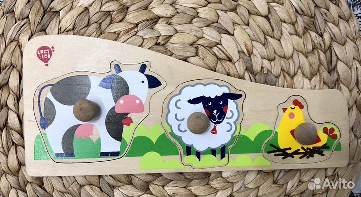 Деревянные пазлы вкладыши