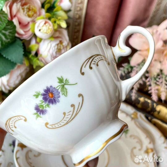 Антиквариат Чай/кофе трио Reichenbach Райхенбах