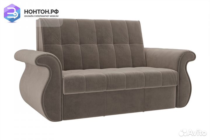 Диван аккордеон Родос велюр коричневый