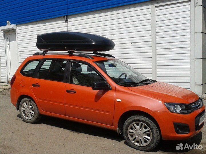 Автобокс на крышу Koffer A-440 чёрный матовый