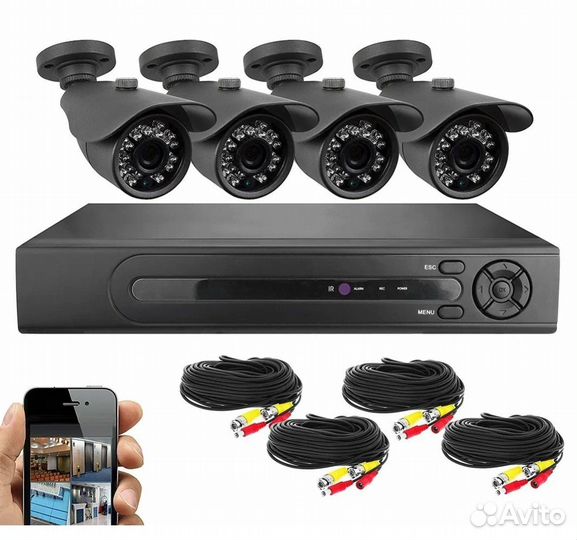 Комплекты видеонаблюдения 1-32 камеры