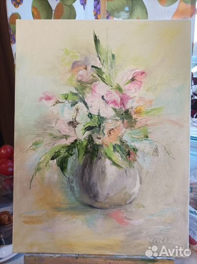 Картина маслом на холсте цветы