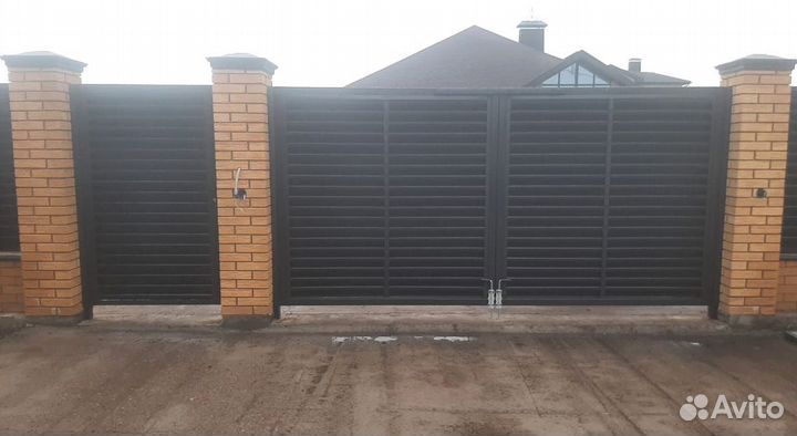 Откатные ворота калитка