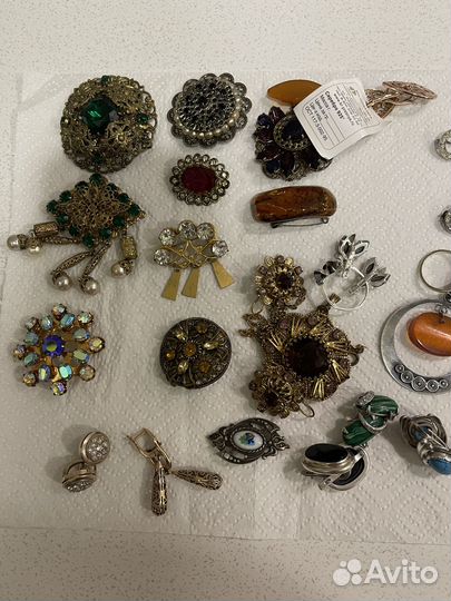 Бижутерия, серебро, ложки, флакон и т.д