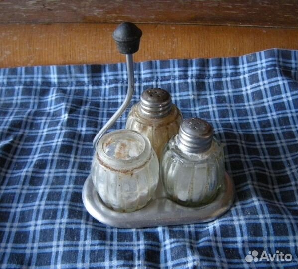 Набор для специй Общепит СССР Соль Перец Горчица