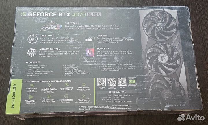 MSI GeForce RTX 4070 Super 12G gaming X slim