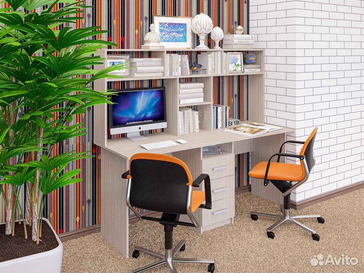 Стол компьютерный для двоих Ск-58