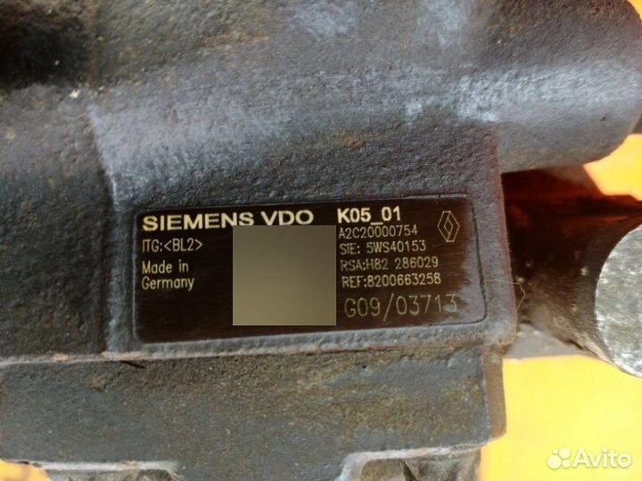 Топливный насос высокого давления тнвд Renault