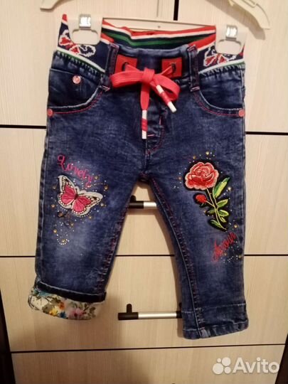 Джинсы детские для девочки 74-80