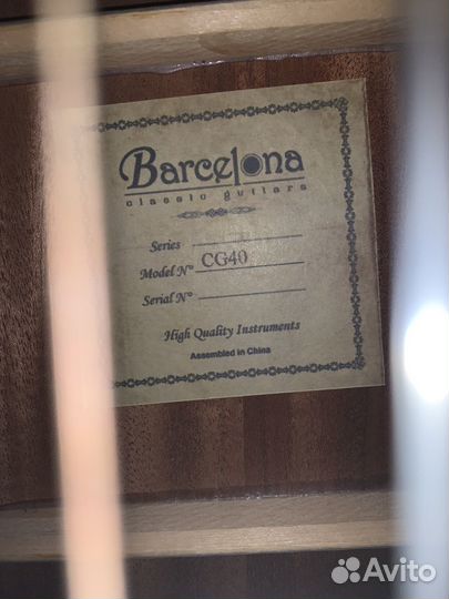 Классическая гитара Barcelona CG40