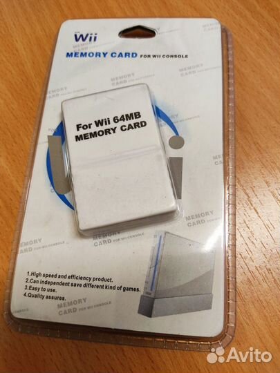 Карта памяти (Memory Card) для Nintendo Wii, 64 Mb