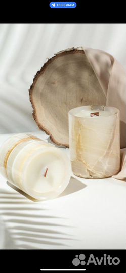Подсвечник из натурального камня-оникса