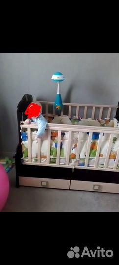 Детская кроватка трансформер с маятником