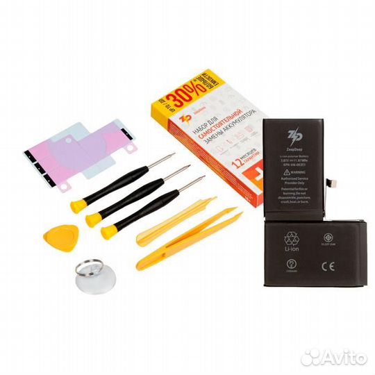 Аккумулятор в наборе ZeepDeep для iPhone X +14 пов