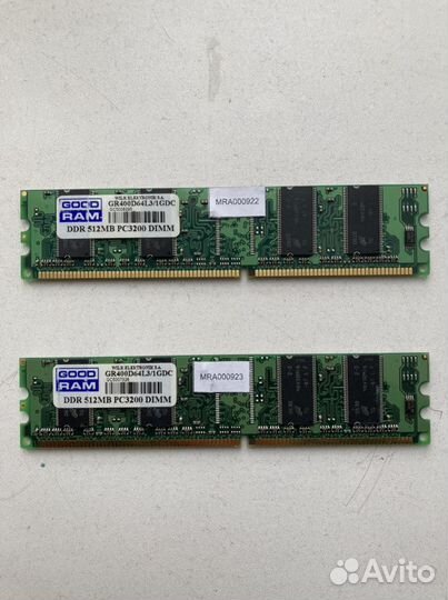 Оперативная память DDR 512 MB PC3200
