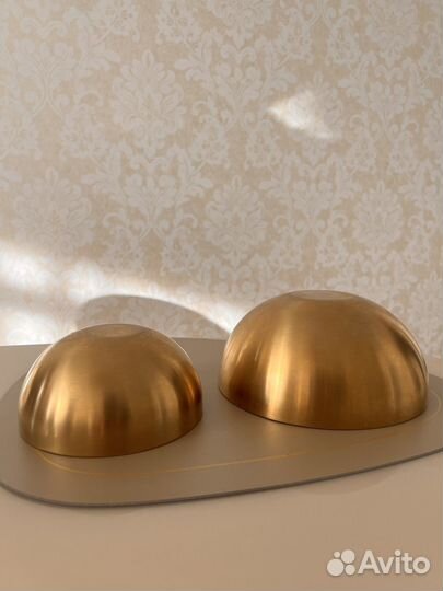 Миска из нержавеющей стали под золото