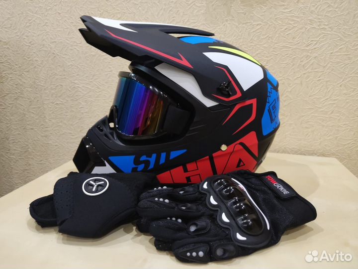 Мотошлем комплект для кросса эндуро Новый Размер М