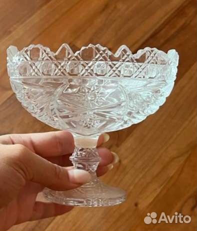 Ваза для фруктов хрусталь