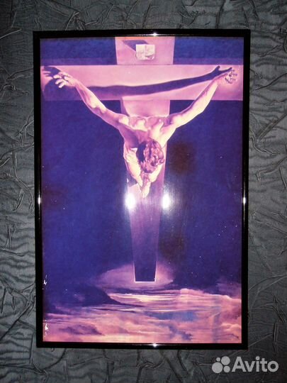 Фотофрагмент картины,Сальвадор Дали,Христос, рамка