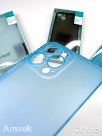 Чехол на iPhone 13 Pro (Ультратонкий) Голубой