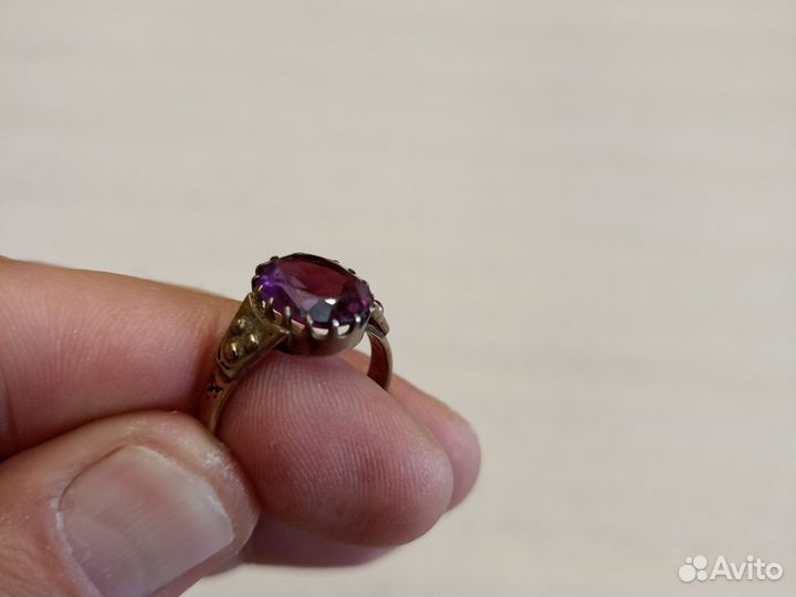 Кольцо серебро 875 СССР лю5