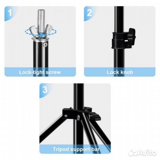 Стойки для фотофона 2х2м + 3 фона с креплениями