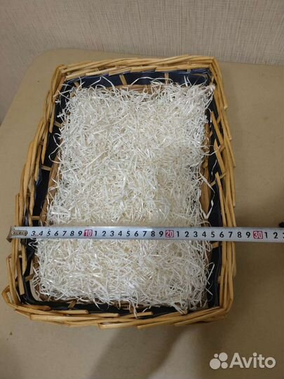 Корзина плетеная прямоугольная для подарков