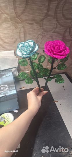 Розы из бисера