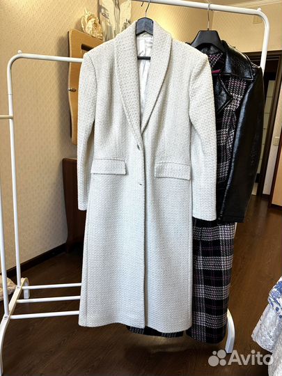 Пальто твидовое шерсть