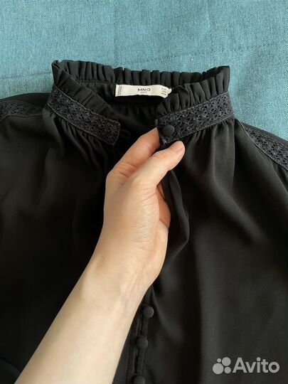 Блуза женская 44 mango черная