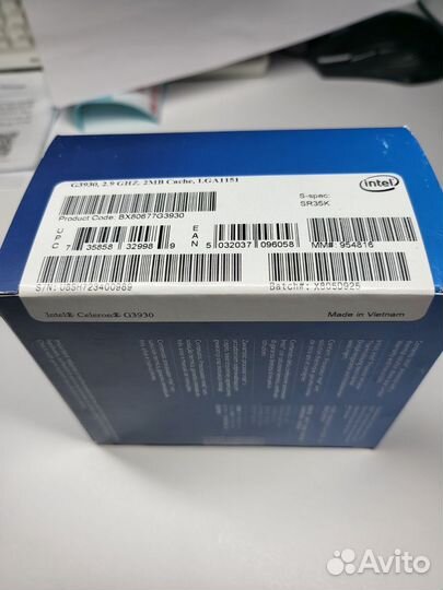 Новый процессор Intel G3930 BOX version