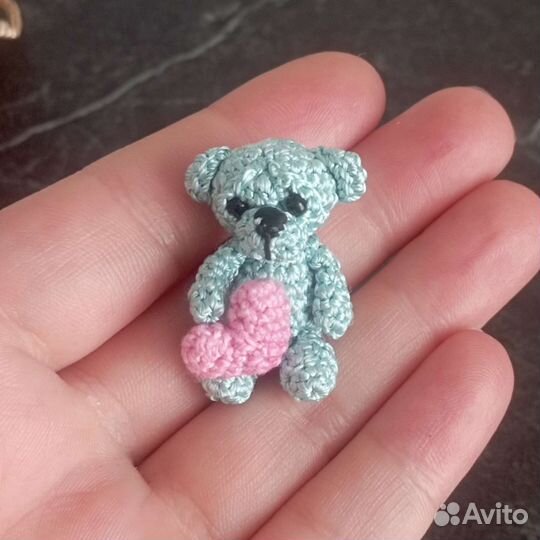 Мини мишка Тедди, миниатюра, вязаный мишка
