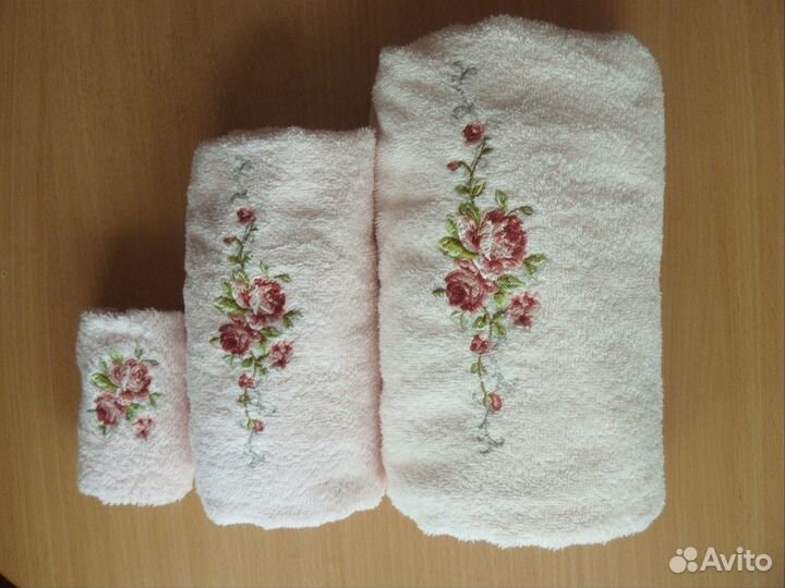 Полотенца махровые, комплект, хлопок