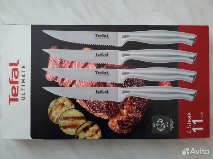 4 Ножа для стейка Tefal Ultimate K1700879 / Обмен