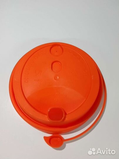 Крышка пластиковая Флип Топ, оранжевая, 90мм
