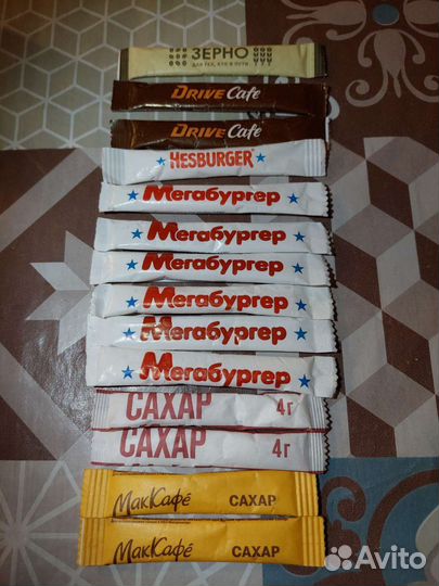 Сахар в стиках для коллекции