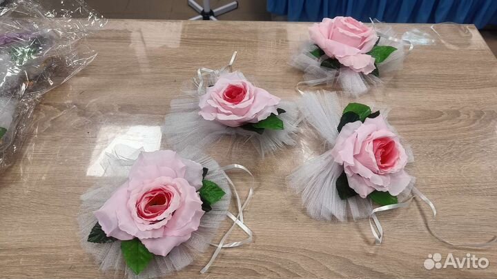 Свадебные украшения на машину на ручки